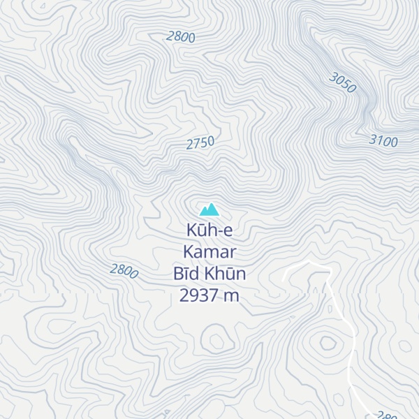 Map of Kūh-e Kamar Bīd Khūn