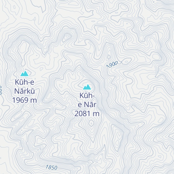 Map of Kūh-e Nār