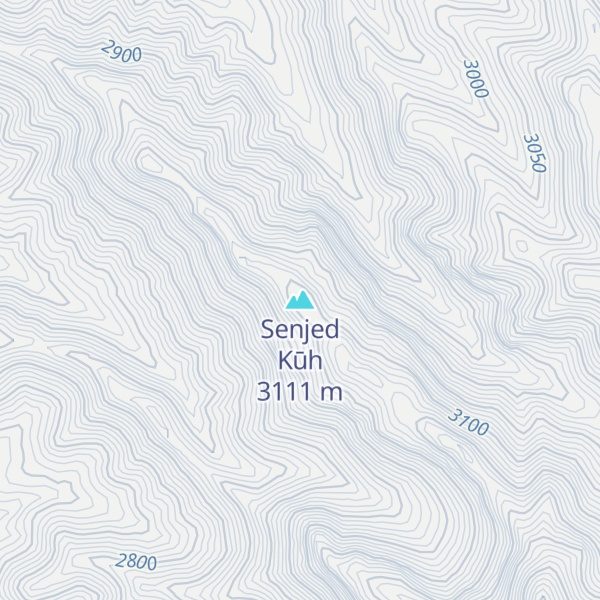 Map of Senjed Kūh