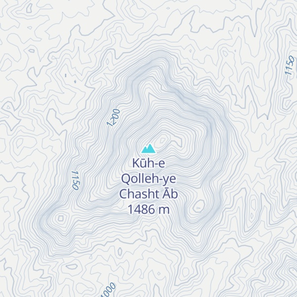 Map of Kūh-e Qolleh-ye Chasht Āb
