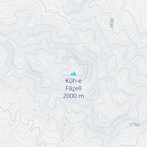 Map of Kūh-e Fāẕelī