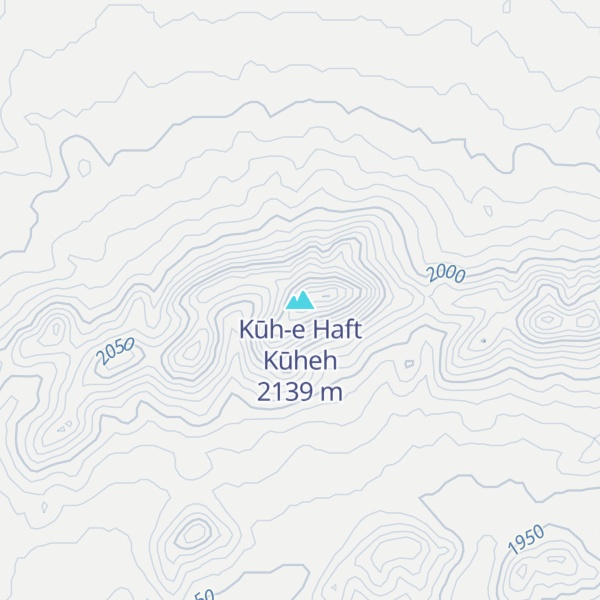 Map of Kūh-e Haft Kūheh