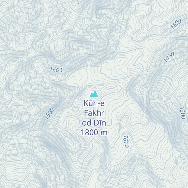 Map of Kūh-e Fakhr od Dīn