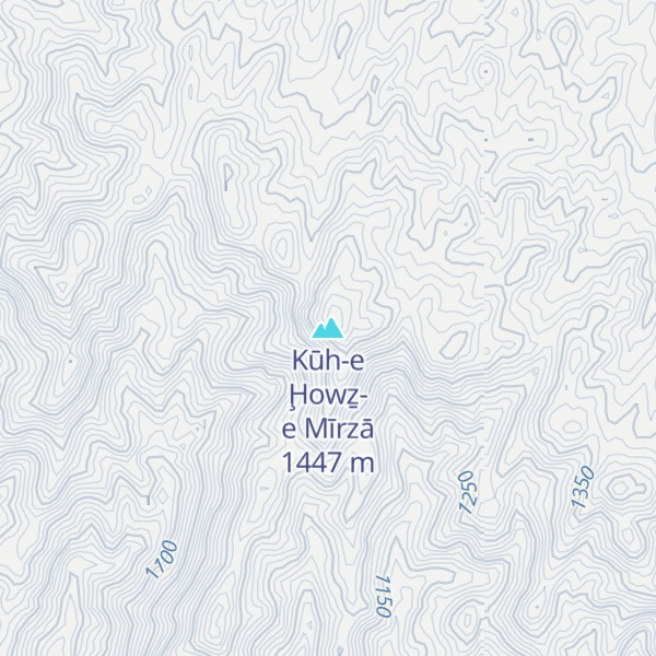 Map of Kūh-e Ḩowẕ-e Mīrzā