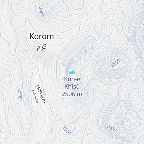 Map of Kūh-e Khīsū