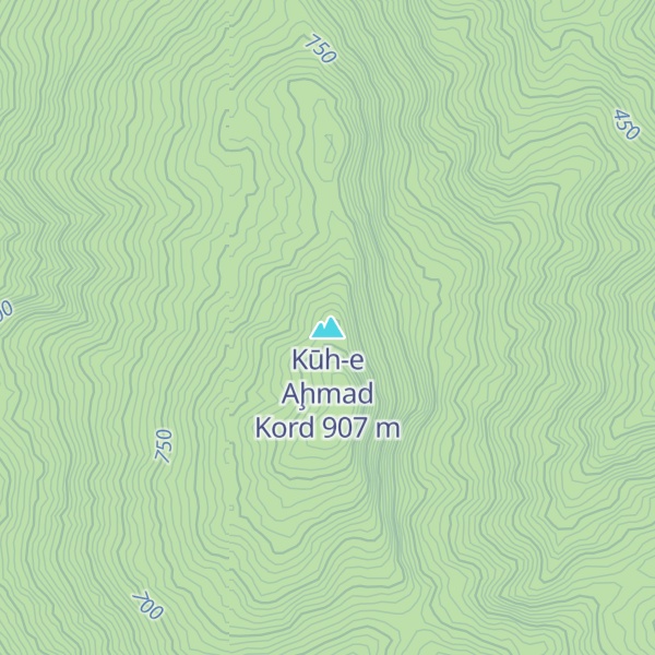 Map of Kūh-e Aḩmad Kord