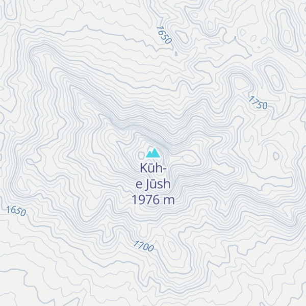 Map of Kūh-e Jūsh