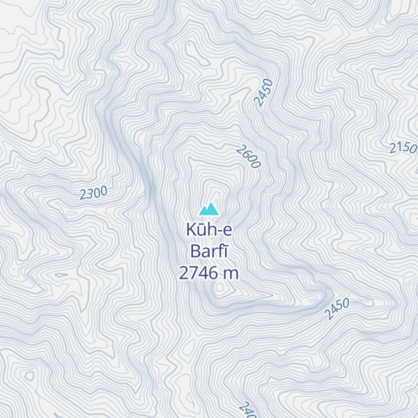 Map of Kūh-e Barfī