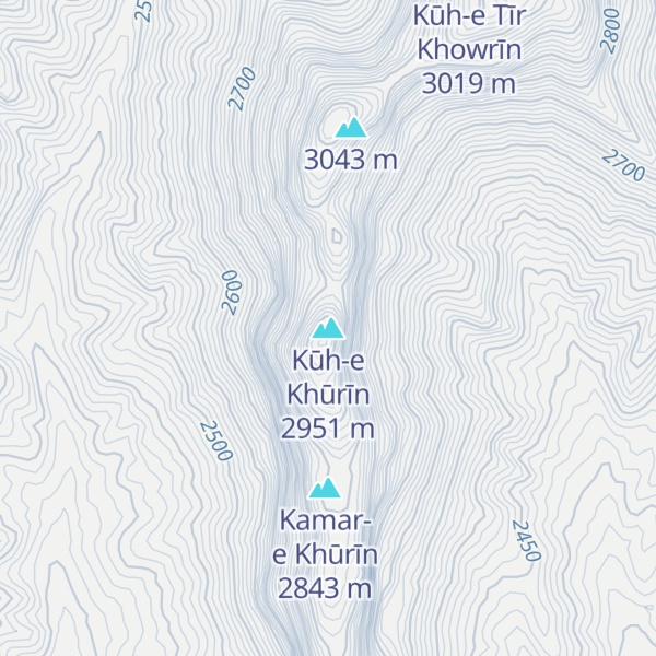 Map of Kūh-e Khūrīn