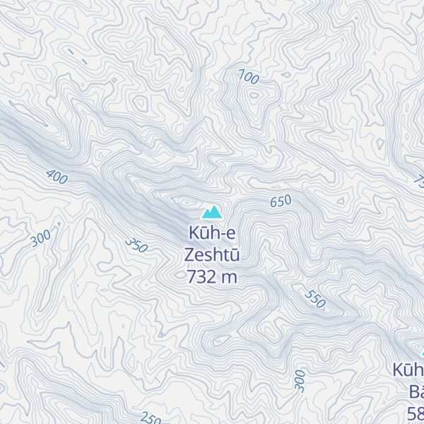 Map of Kūh-e Zeshtū