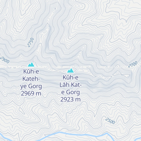 Map of Kūh-e Lāh Kat-e Gorg
