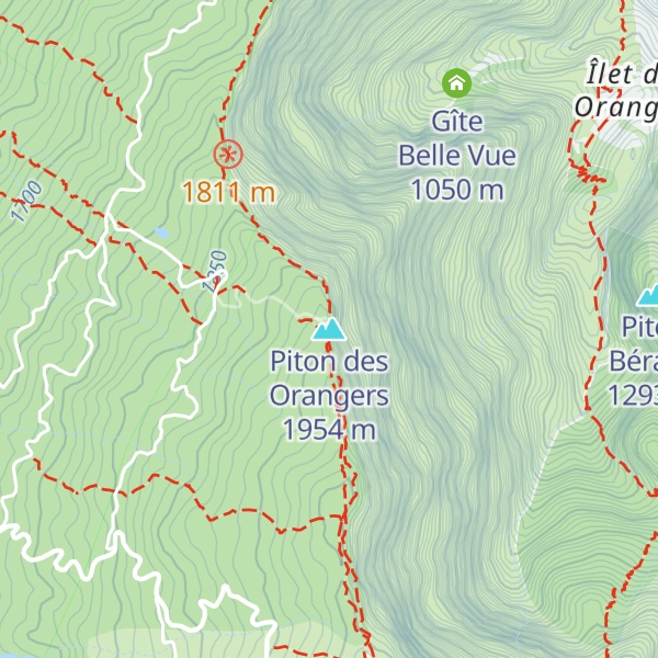 Map of Piton des Orangers