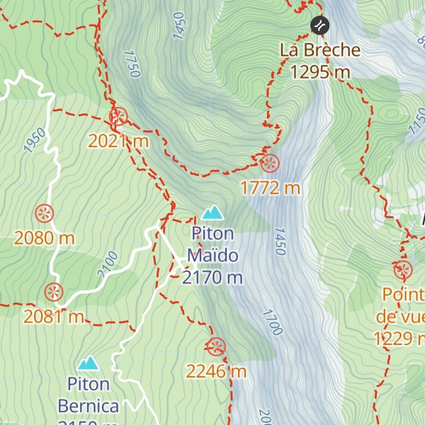 Map of Piton Maïdo