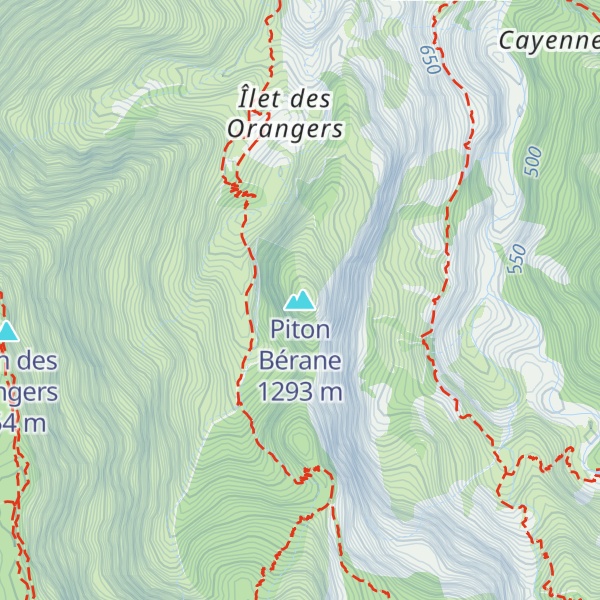 Map of Piton Bérane
