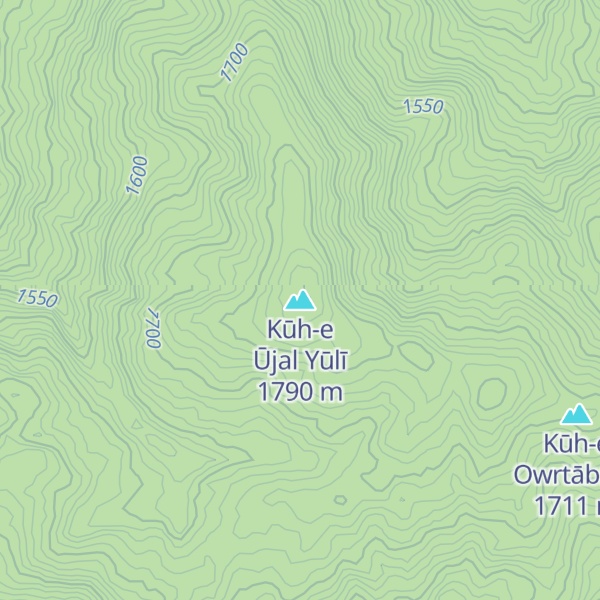 Map of Kūh-e Ūjal Yūlī