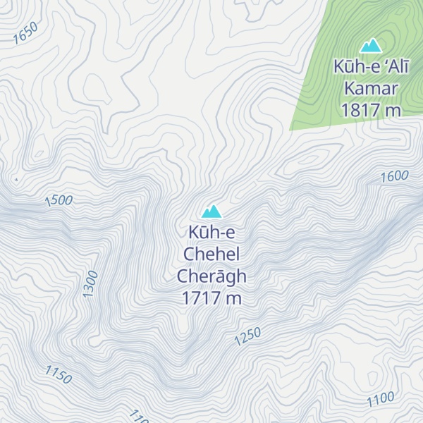 Map of Kūh-e Chehel Cherāgh