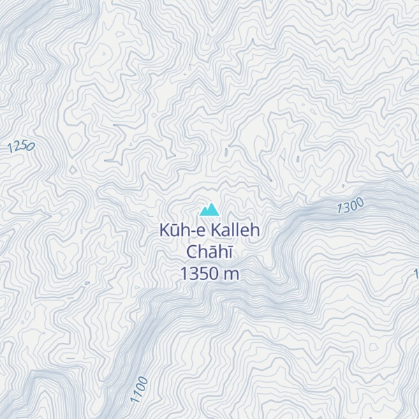 Map of Kūh-e Kalleh Chāhī