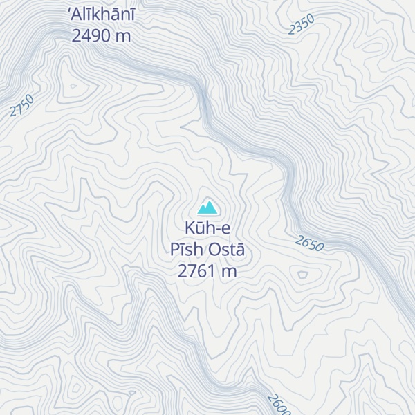 Map of Kūh-e Pīsh Ostā