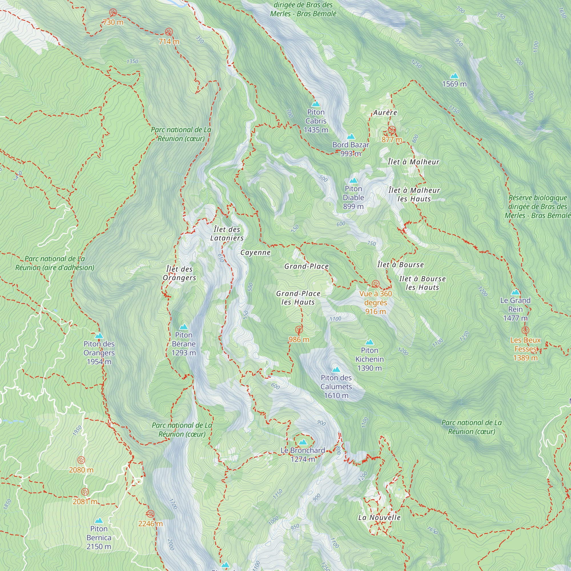 Gîte Coeur De Mafate map