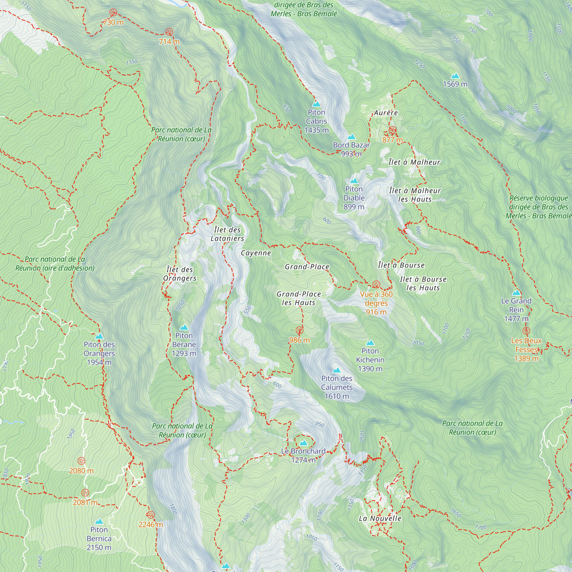 Gîte Coeur De Mafate map