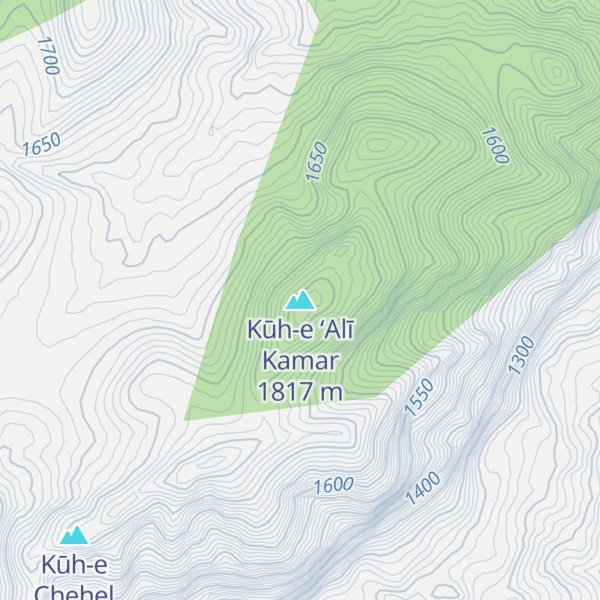 Map of Kūh-e ‘Alī Kamar