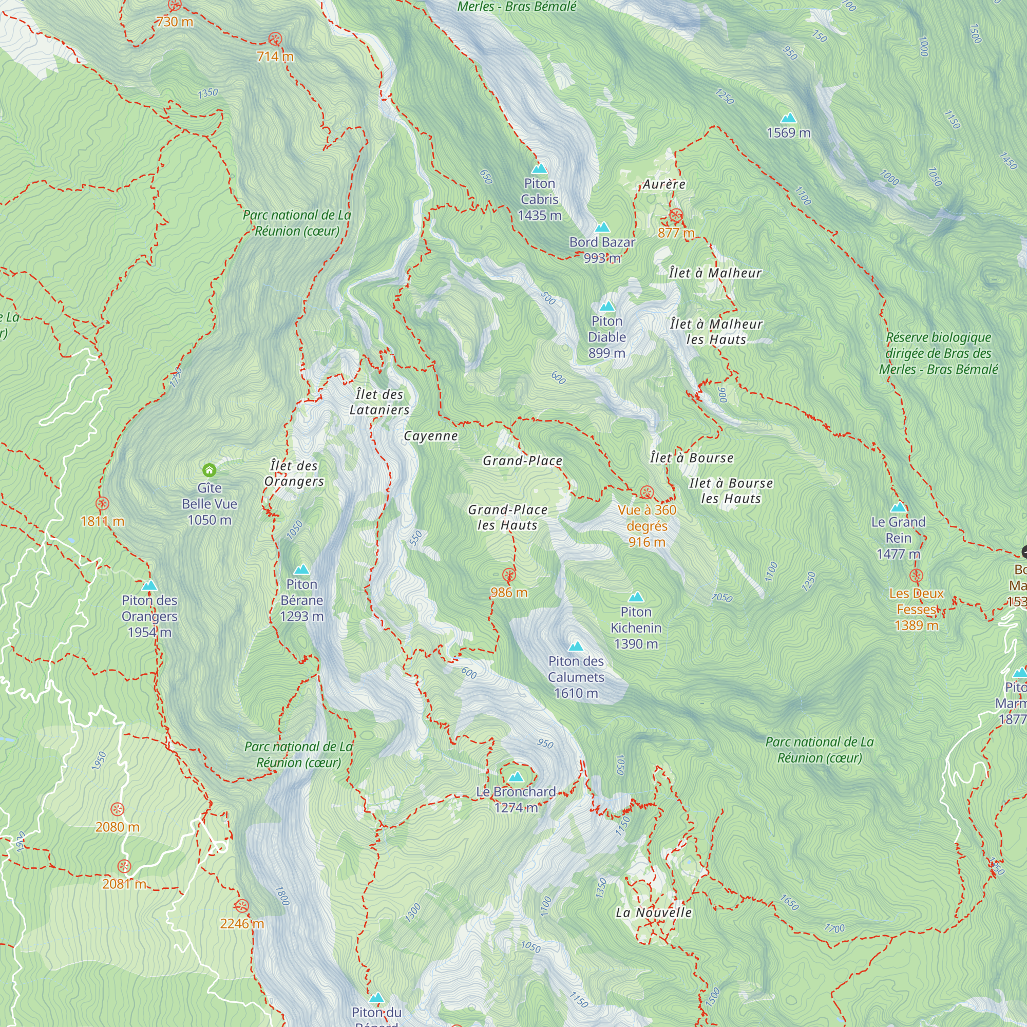 Gîte Cœur de Mafate map