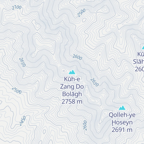 Map of Kūh-e Zang Do Bolāgh