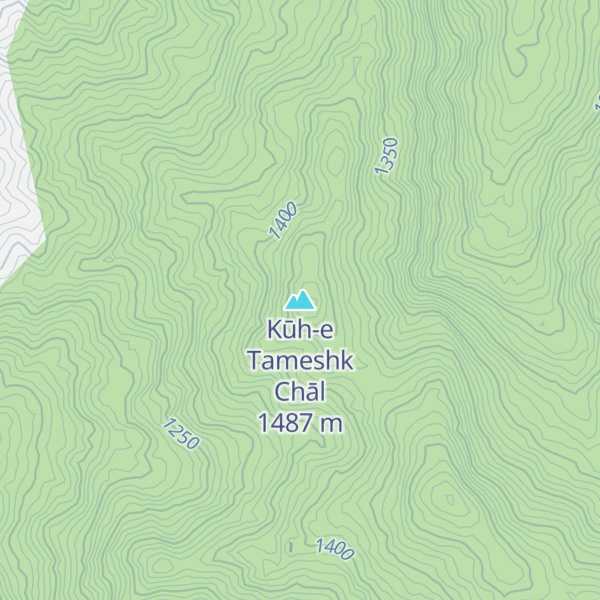 Map of Kūh-e Tameshk Chāl