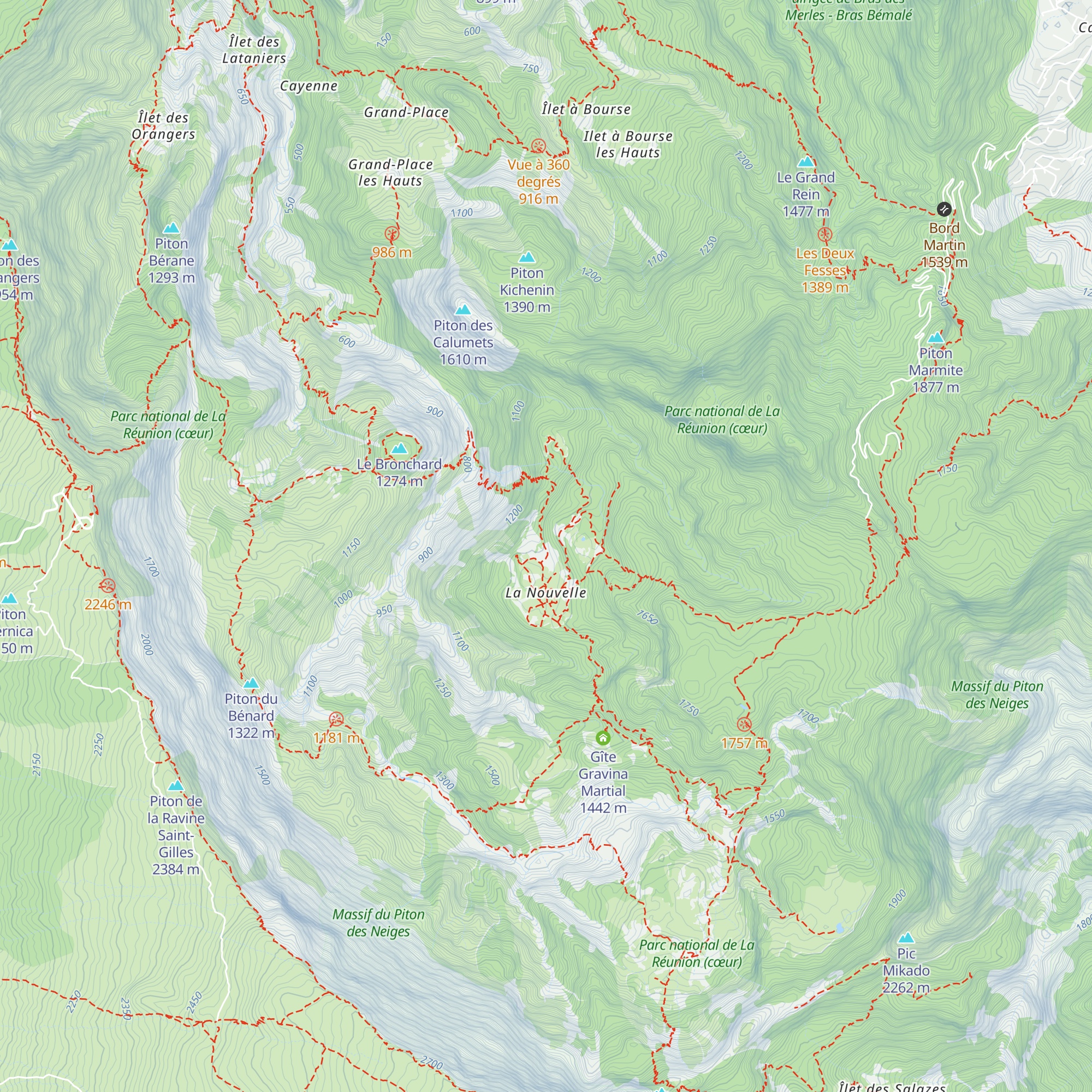 Gîte Les bambous map