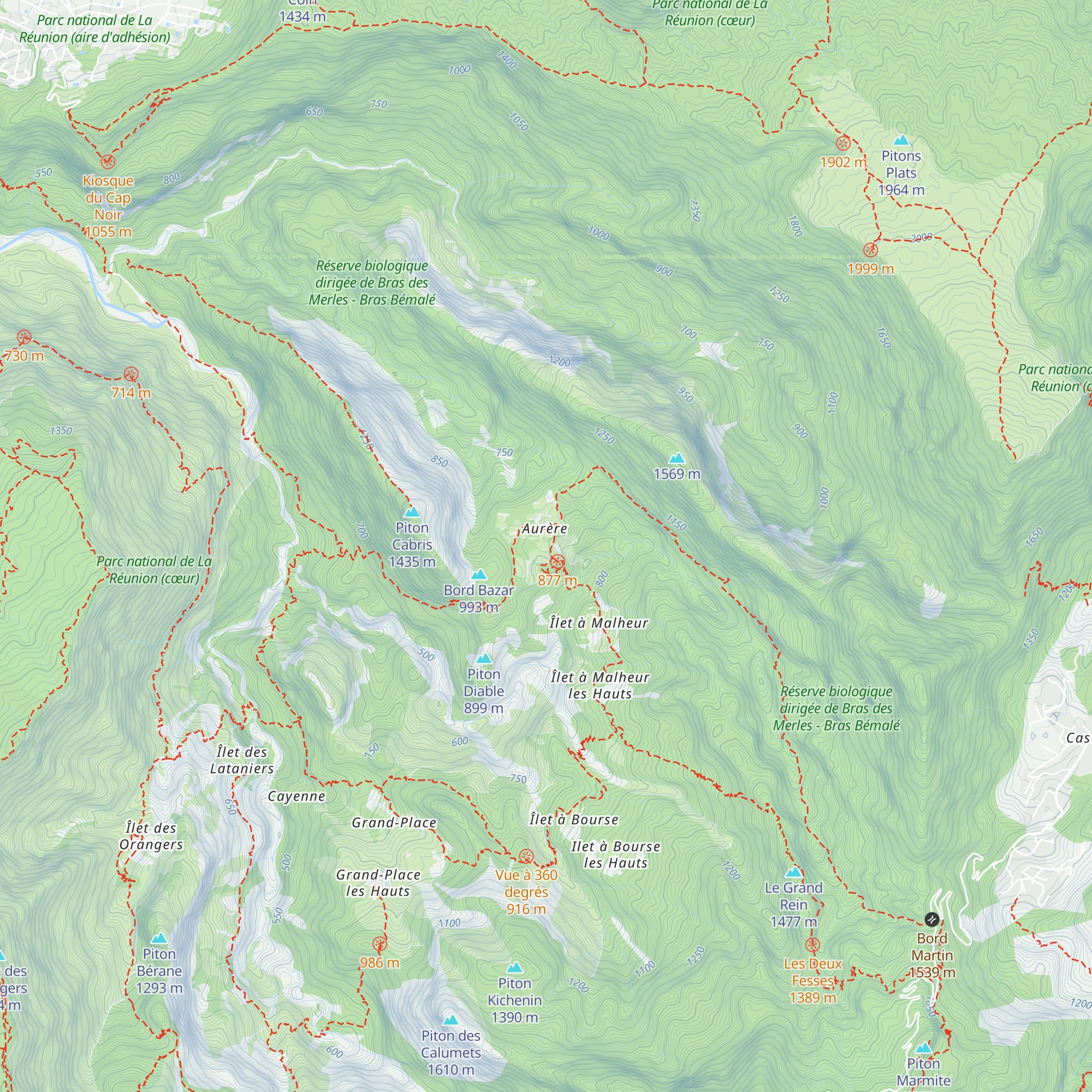 Gîte Le Mafatais map