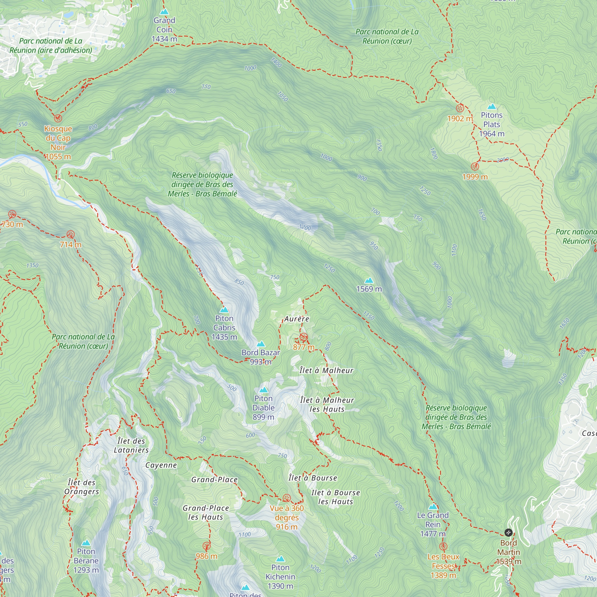 Gîte Crête de la Marianne map