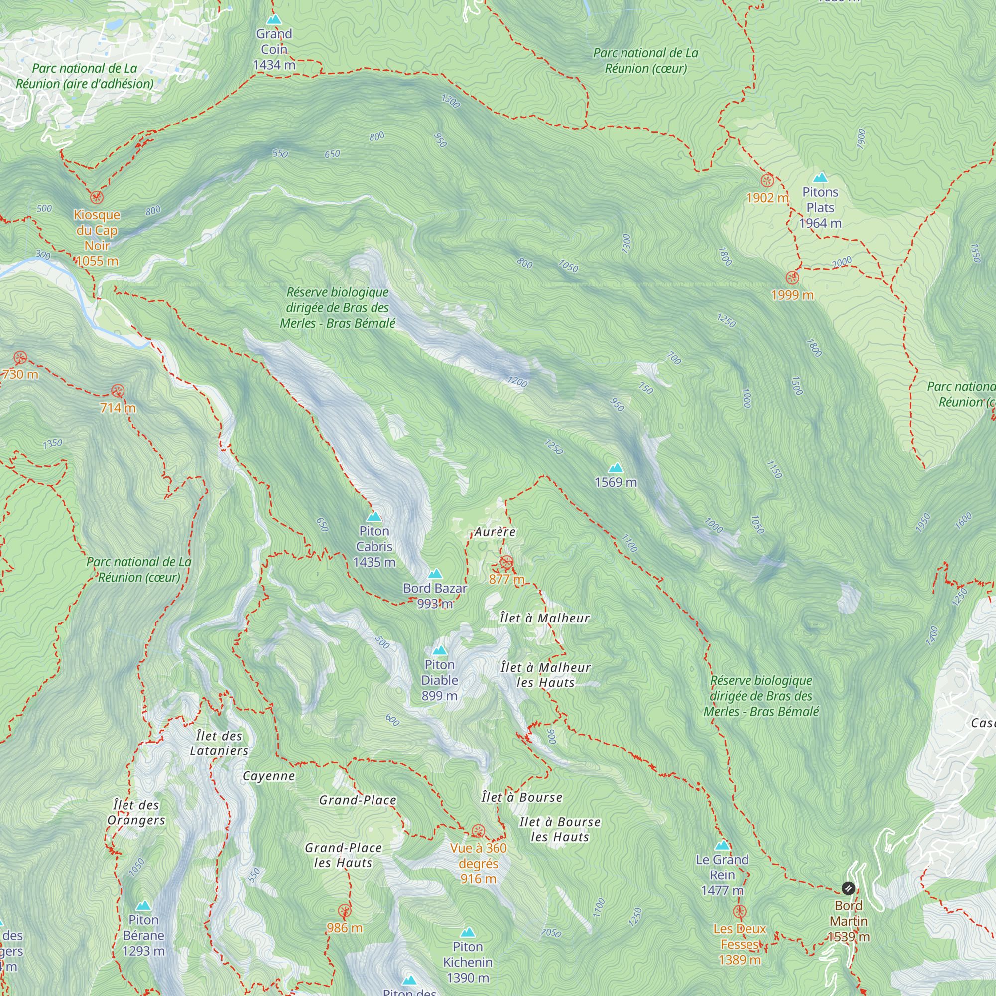 Gîte Crête de la Marianne map