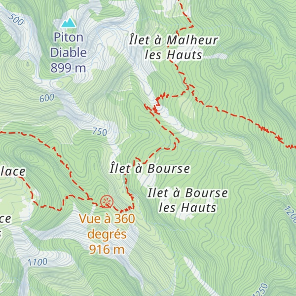 Map of Gîte de l'Ilet à Bourse