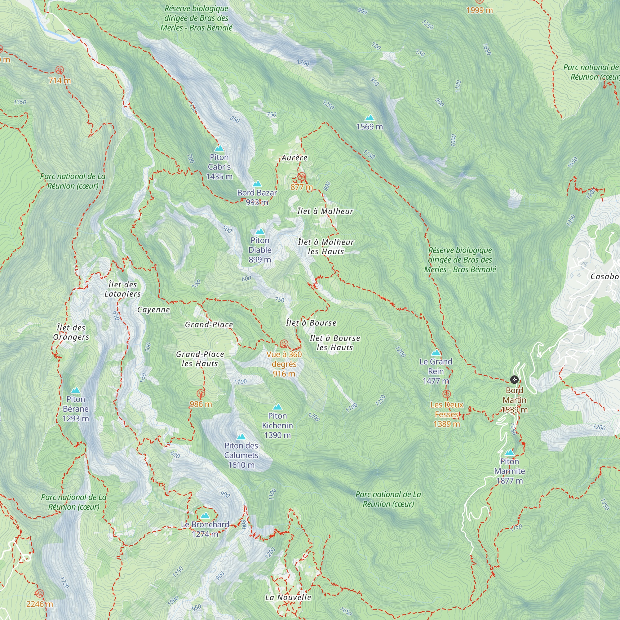 Gîte de l'Ilet à Bourse map