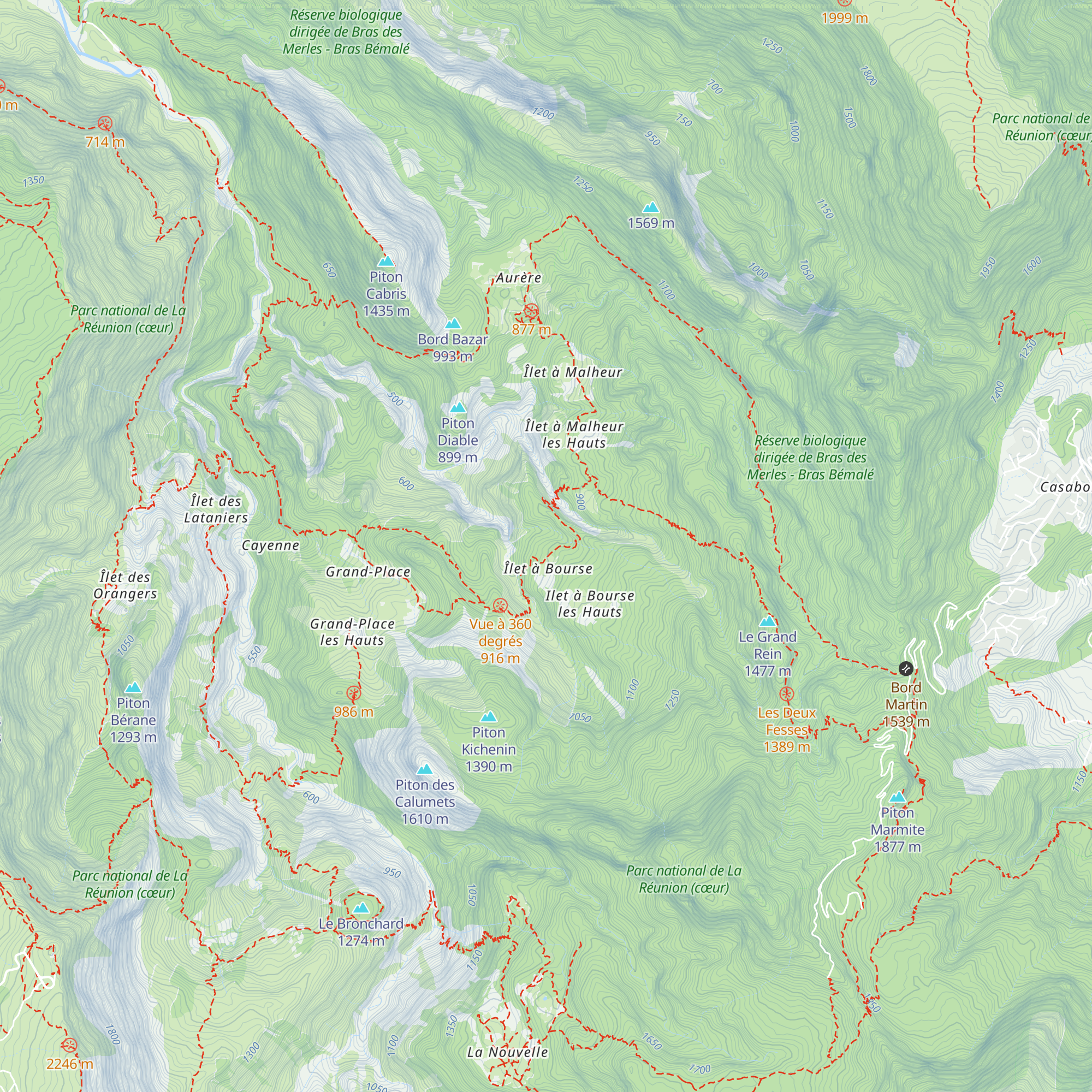 Gîte de l'Ilet à Bourse map