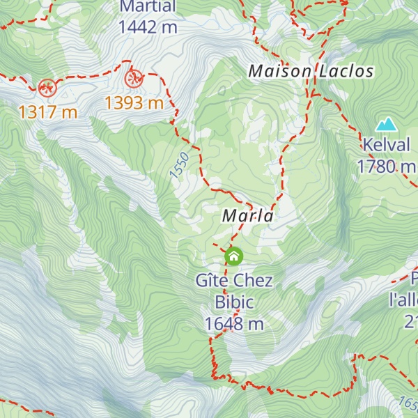 Map of Gîte les Trois Roches