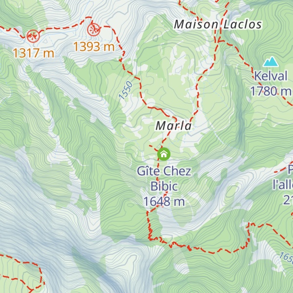 Map of Gîte Fanélie César