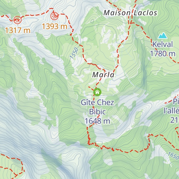 Map of Gîte Le Kerval