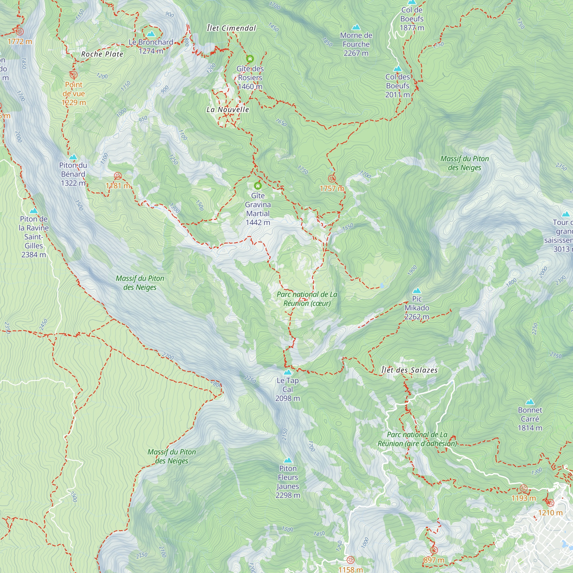 Gîte Mafate A Pat' map