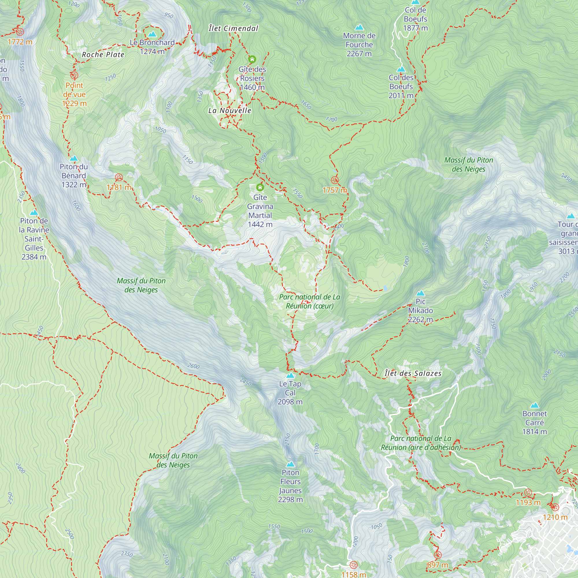 Gîte Mafate A Pat' map