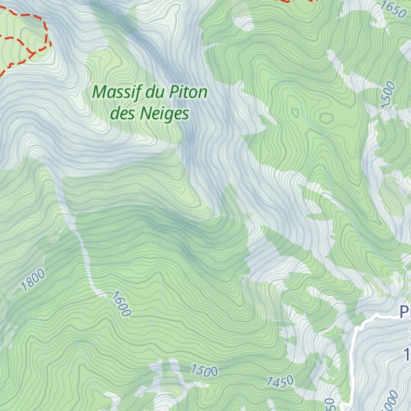 Map of Piton Fleurs Jaunes