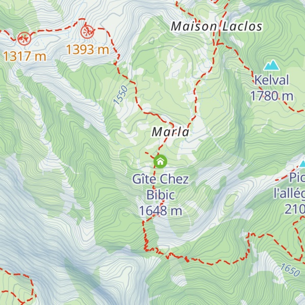 Map of Gîte Ti Piton