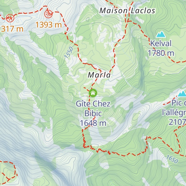 Map of Gîte Chez Bibic