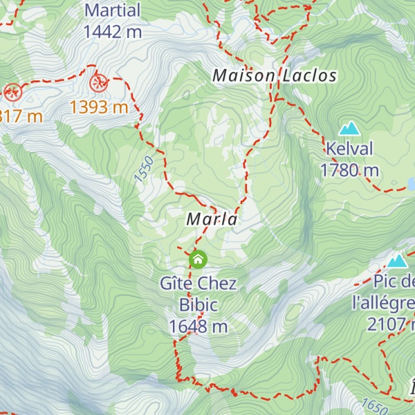 Map of Gîte Expedit Orchidée Sauvage