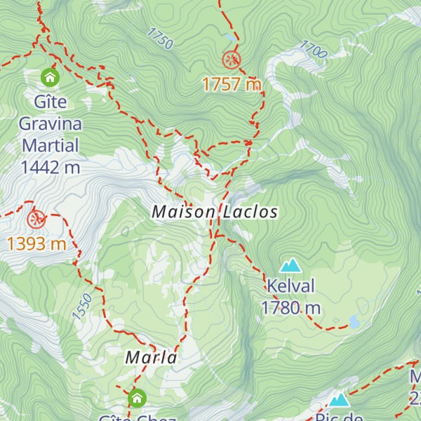 Map of Gîte La maison Laclos