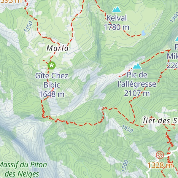 Map of Le Nez de Boeuf ou Tête de Chien