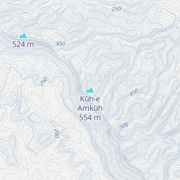 Map of Kūh-e Amkūh