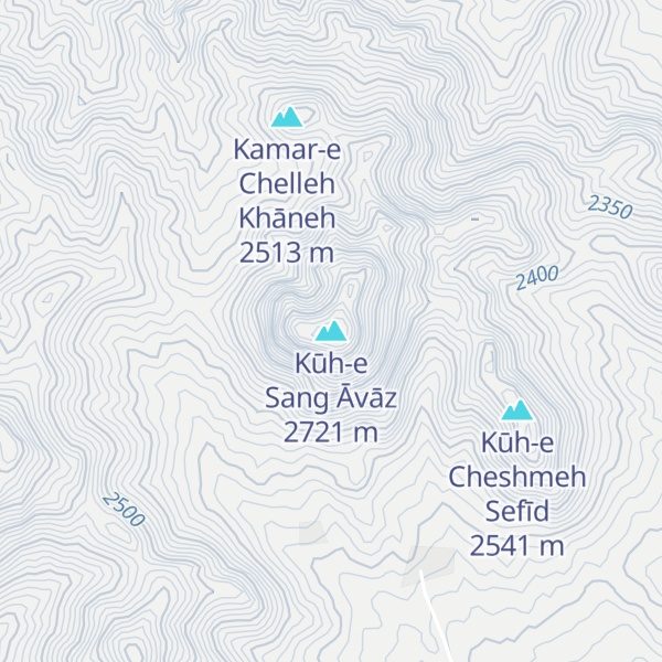 Map of Kūh-e Sang Āvāz