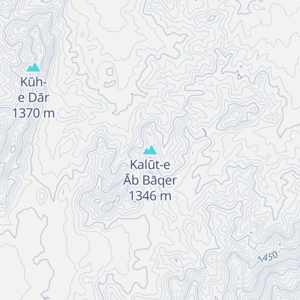 Map of Kalūt-e Āb Bāqer