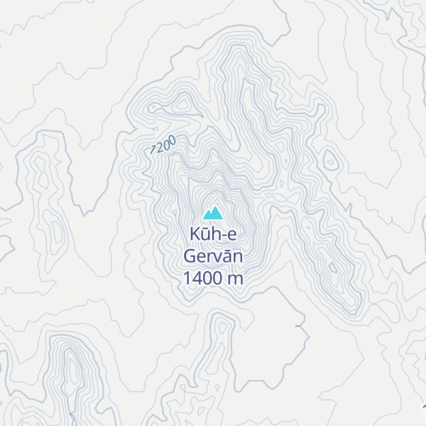 Map of Kūh-e Gervān